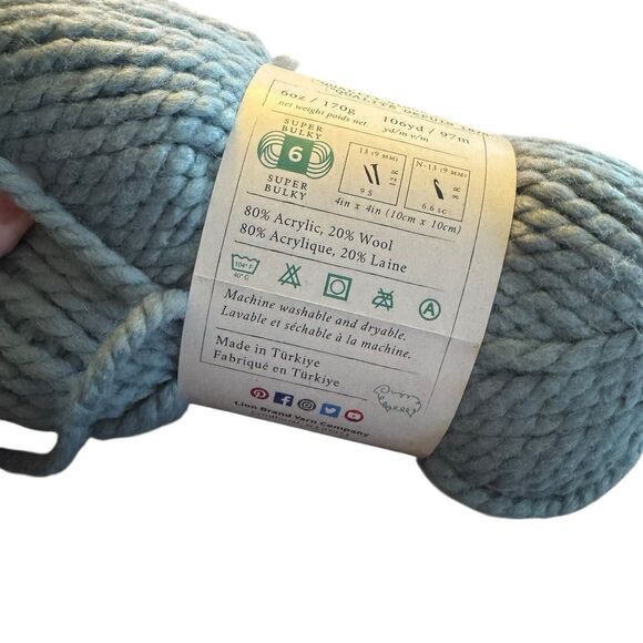 Lion Brand Wool-Ease Thick & Quick Yarn "Succulent" 6oz/170g 106yds/97m Bulky - Picture 4 of 8